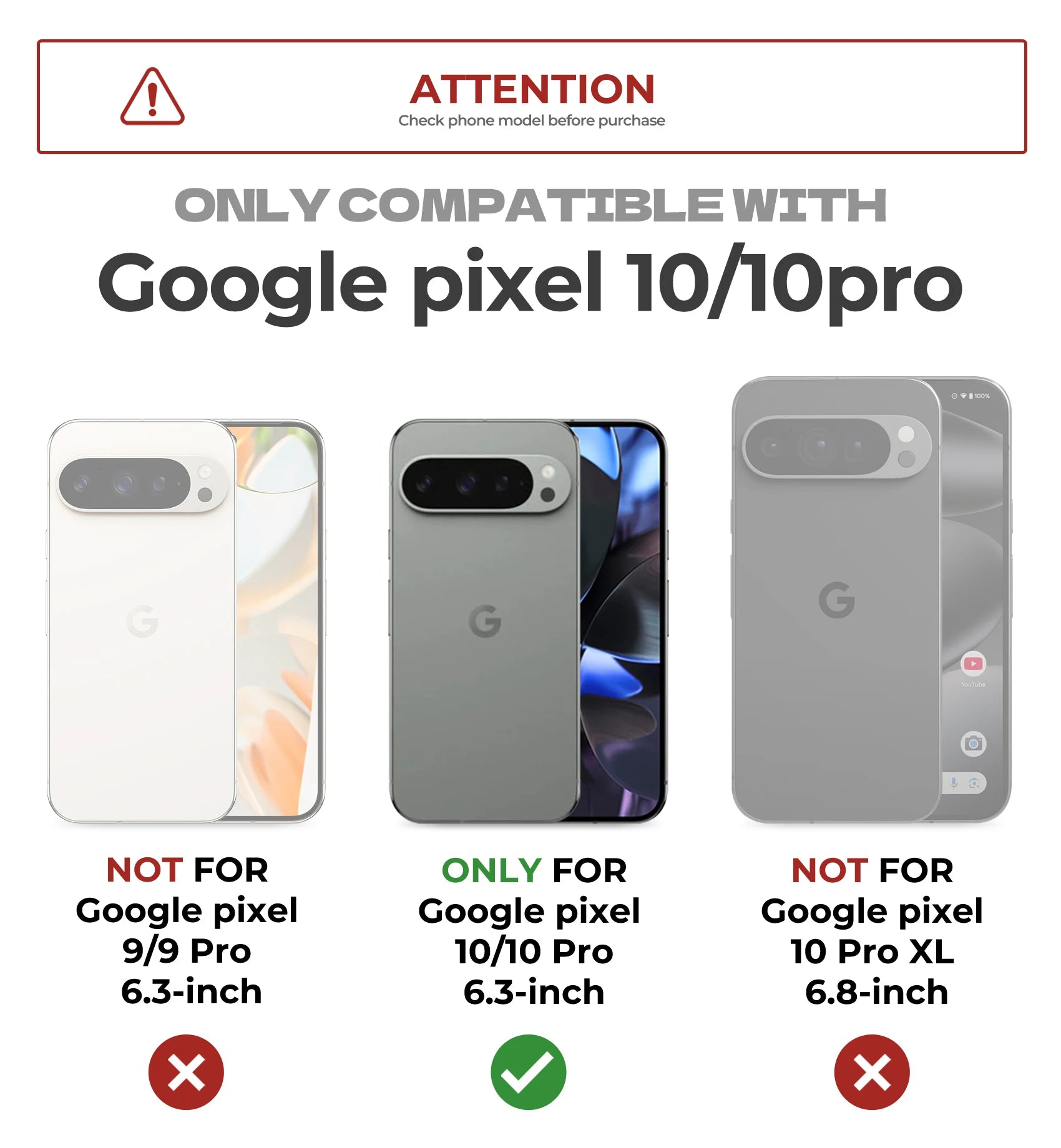 For Google Pixel 10/10 Pro Case with Slide Camera Cover and Built-in Screen Protector Kickstand Rugged Bumper Shockproof Cover