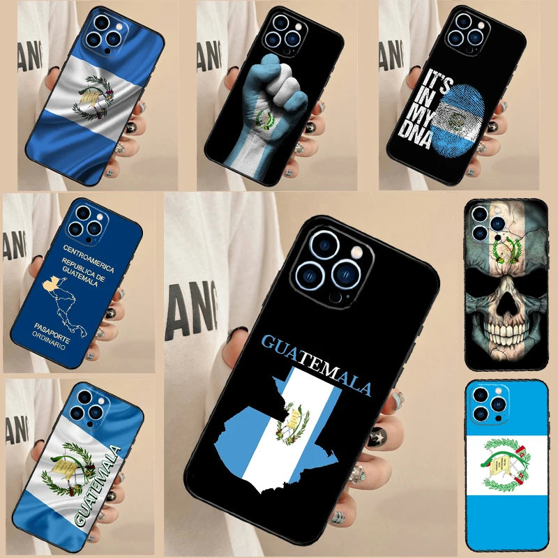 Guatemala Flag Case For iPhone 16 15 13 11 12 14 Pro Max 12 Mini 7 8 Plus X XS Max XR Bumper Cover