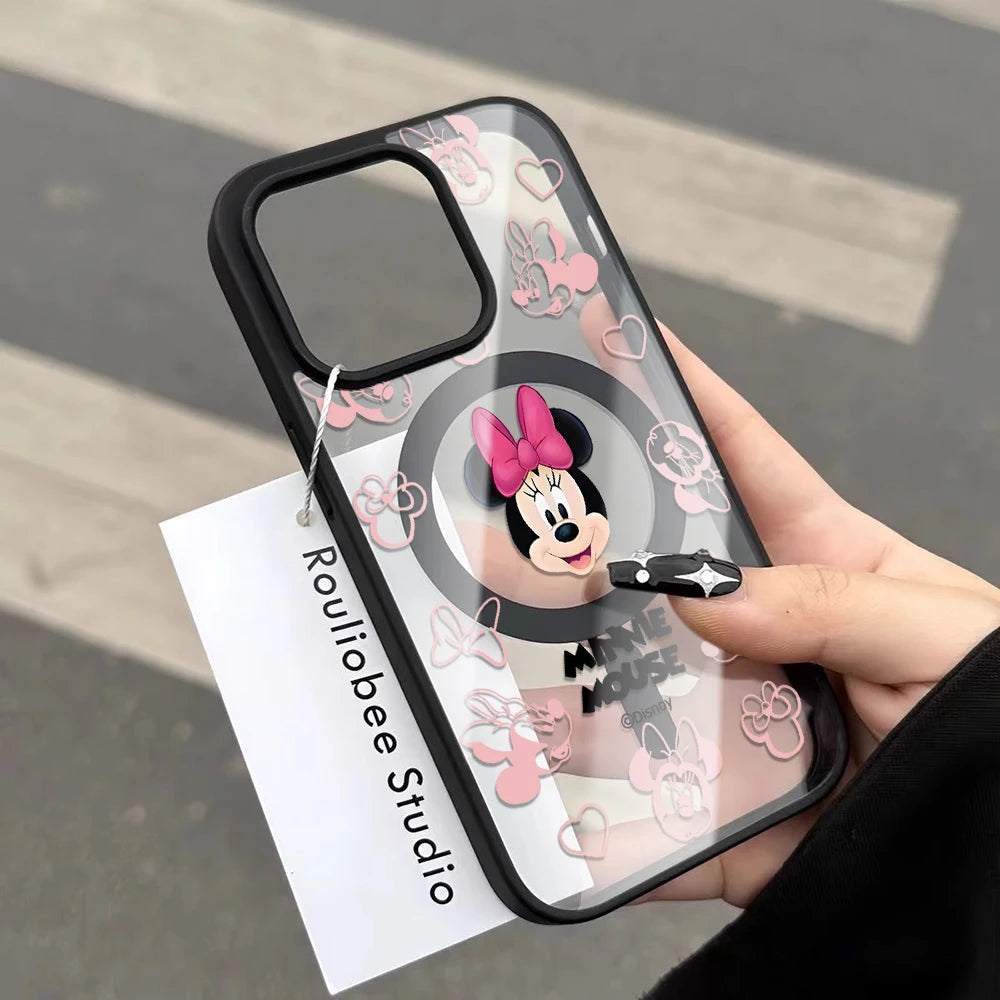 Mickey Minnie Matching Couple Sets Gift For Magsafe Phone Case For iPhone 17 Pro Max 17 Air 16 15 14 13 12 Pro Max Plus 11 Cover