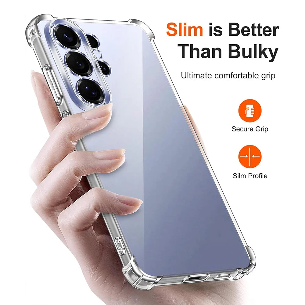 Shockproof Silicone Case For Samsung Galaxy S26 Ultra S26+ Plus Clear Airbag Clear Soft S26ultra Shell For SamsungS26 Cover 206