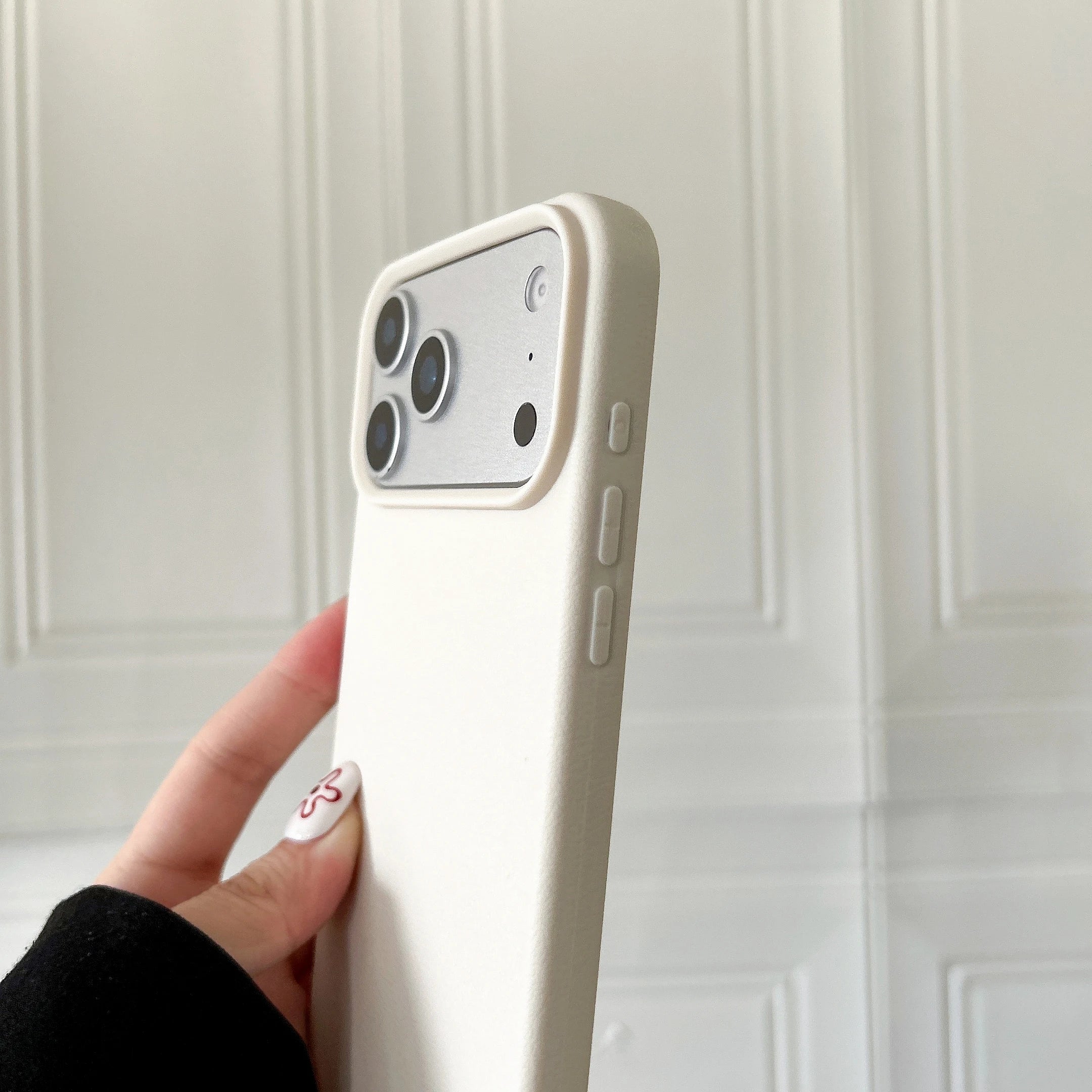 Matte silicone leather texture fashionable solid color iPhone case 17 Air 16 15 14 13 12 11 17Pro Max shock-absorbing soft cover