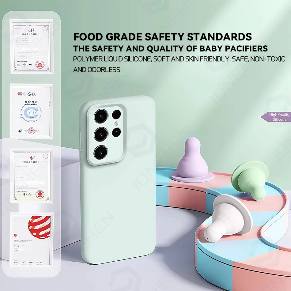 Original Liquid Silicone For Magsafe Magnetic Case For Samsung Galaxy S25 S24 S23 S26 Ultra S22 Plus Protection Shockproof Cover