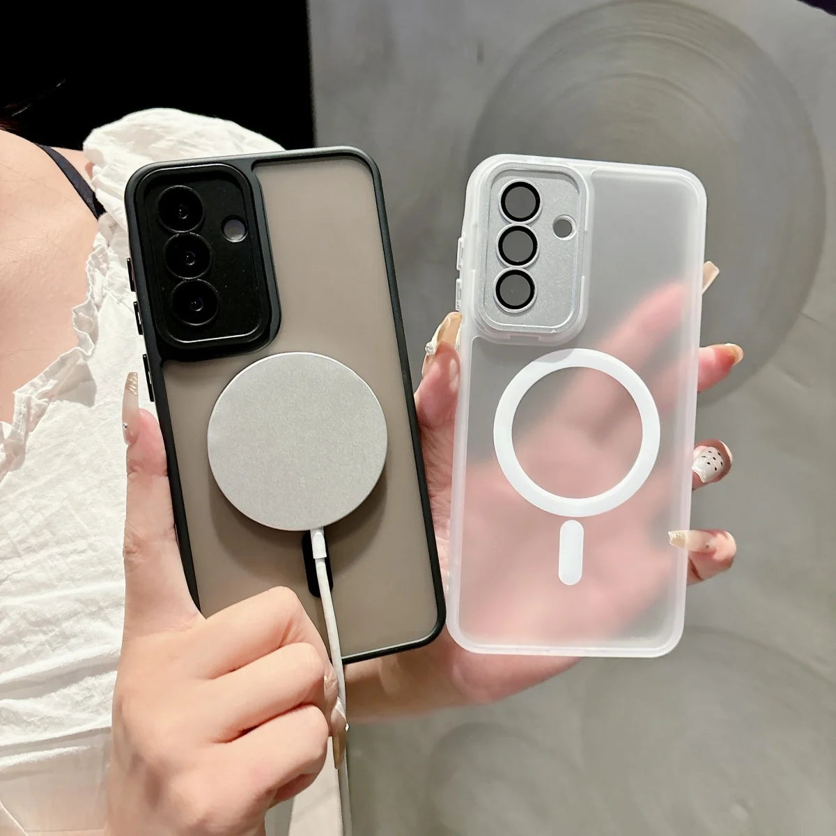 Translucent Lens Protect For Magsafe Magnetic Case For Samsung S26 S25 Edge S24 S23 FE S22 Ultra Plus A57 A37 A17 A56 A36 A26 16