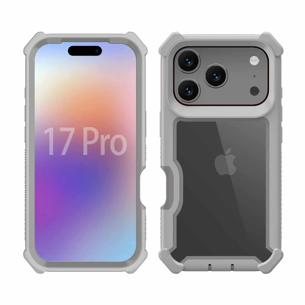 Armor Shockproof Case for iPhone 17 Air 16 E 15 14 Plus 13 12 11 Pro Max Matte Bumper Transparent Acrylic Hard Protective Cover