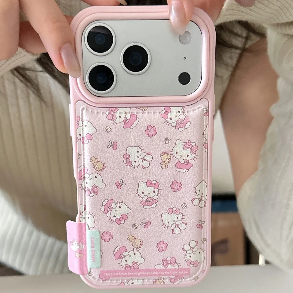 Label sticker flower KT Is Suitable For Apple 17 Pro Max Phone Case 17 Pro 16 Pro 15 Pro Max 14 Pro Phone Case With Pendant