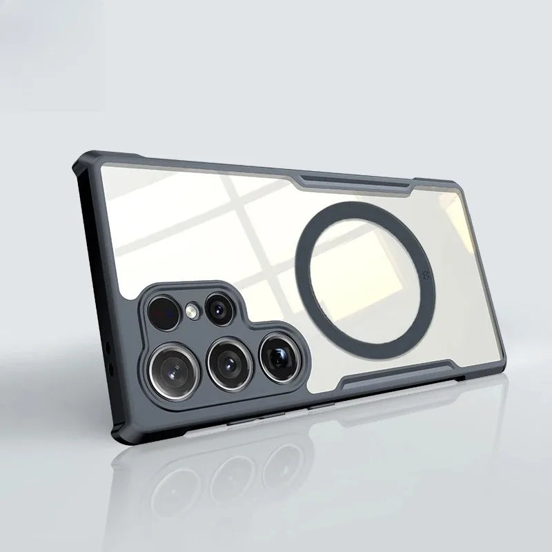HD Transparent Soft Airbag Shockproof for Magsafe Magnetic Case for Samsung Galaxy S26 Pro S25 Edge S24 S23 FE Plus Ultra Cover