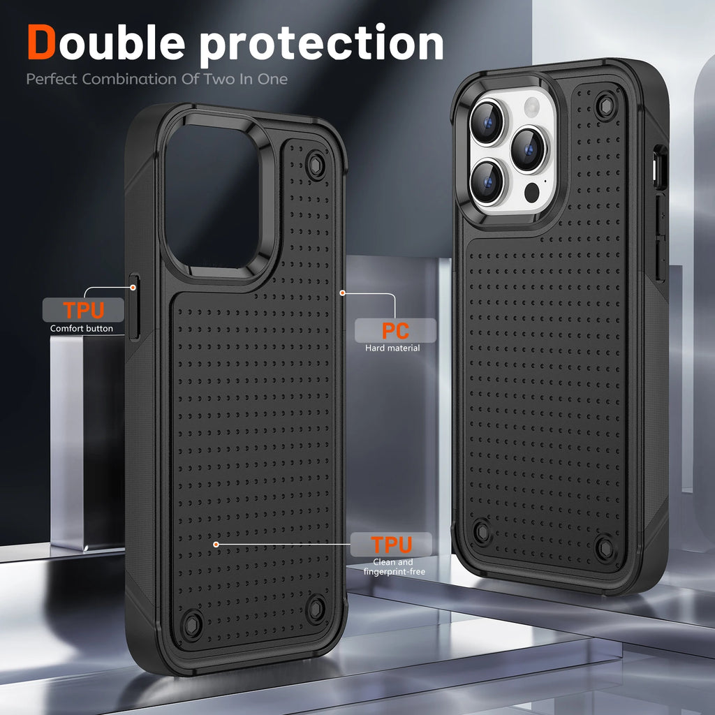 Protective Coque Case for Iphone 17 Pro Max Air 16 Plus 15 14 13 Pro Iphone16 Iphone17 Heavy Duty Shockproof Armor Covers