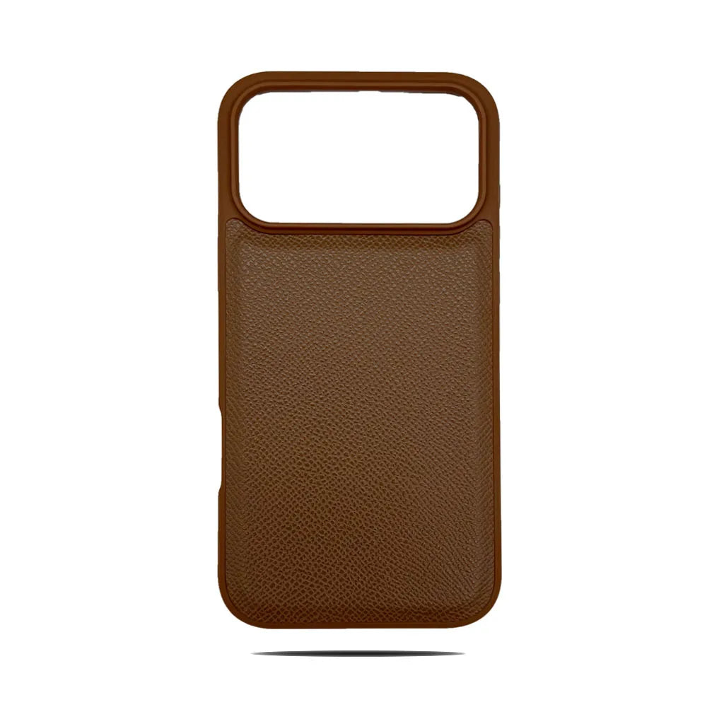 Fashion Orange  Epsom Leather All-Inclusive Shockproof Phone Case for iPhone 17 Pro 17 Pro Max