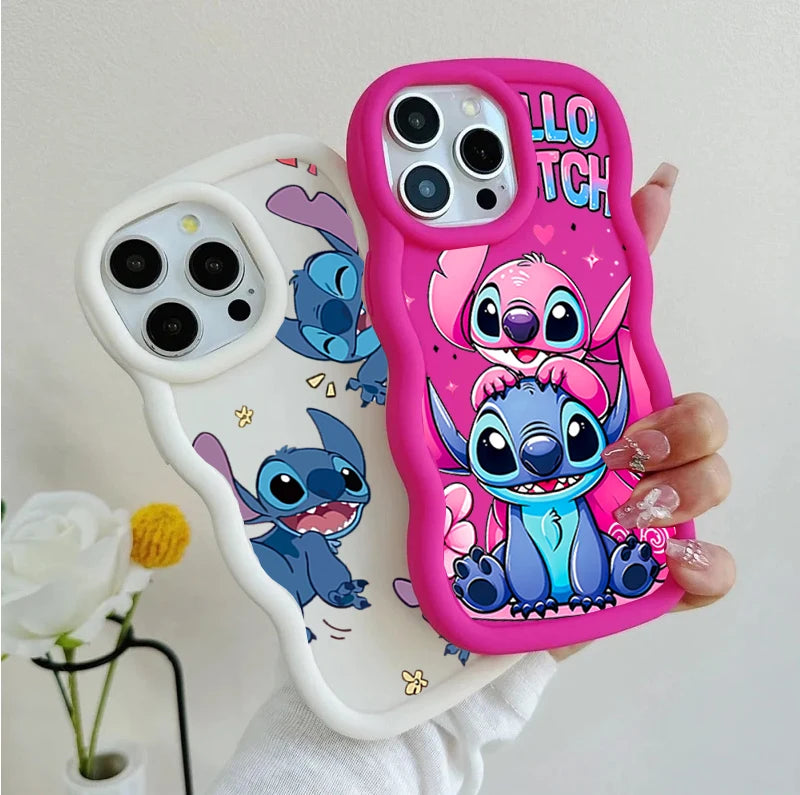Adorable Stitch Case For Iphone 17 Air 17 Pro Max 16 15 14 13 12 11 Pro Max 16e 14 16 15 Plus 16+ INS Candy Colorful Soft Shell