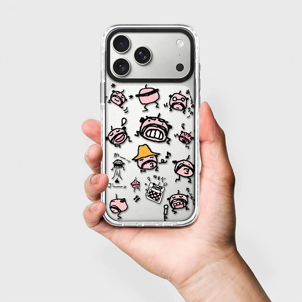 Circular Cartoon Doll White Border Magnetic Phone Case Cover for IPhone 13 14 15 16 17 Pro Max Case for IPhone Air