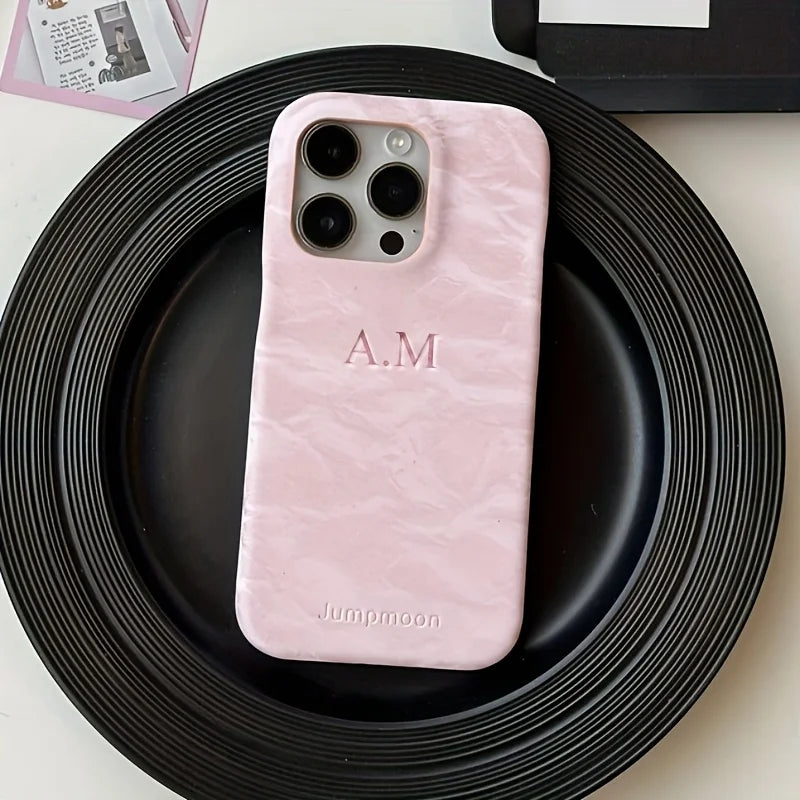 Personalized Customized Name Marble Pattern Faux Leather Phone Case For iPhone 16 15 14 Pro Max 13 12 11 Soft Protective Cover
