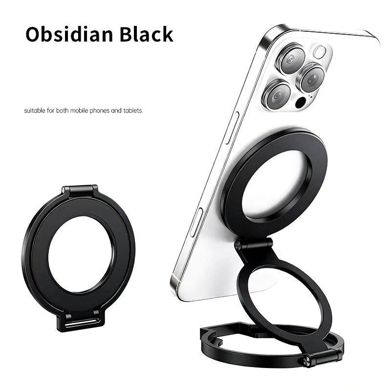 360° Rotation Magnetic Finger Ring Phone Holder Aluminum Alloy Foldable For iPhone 17 16 15 14 13 12 Pro Max 2026