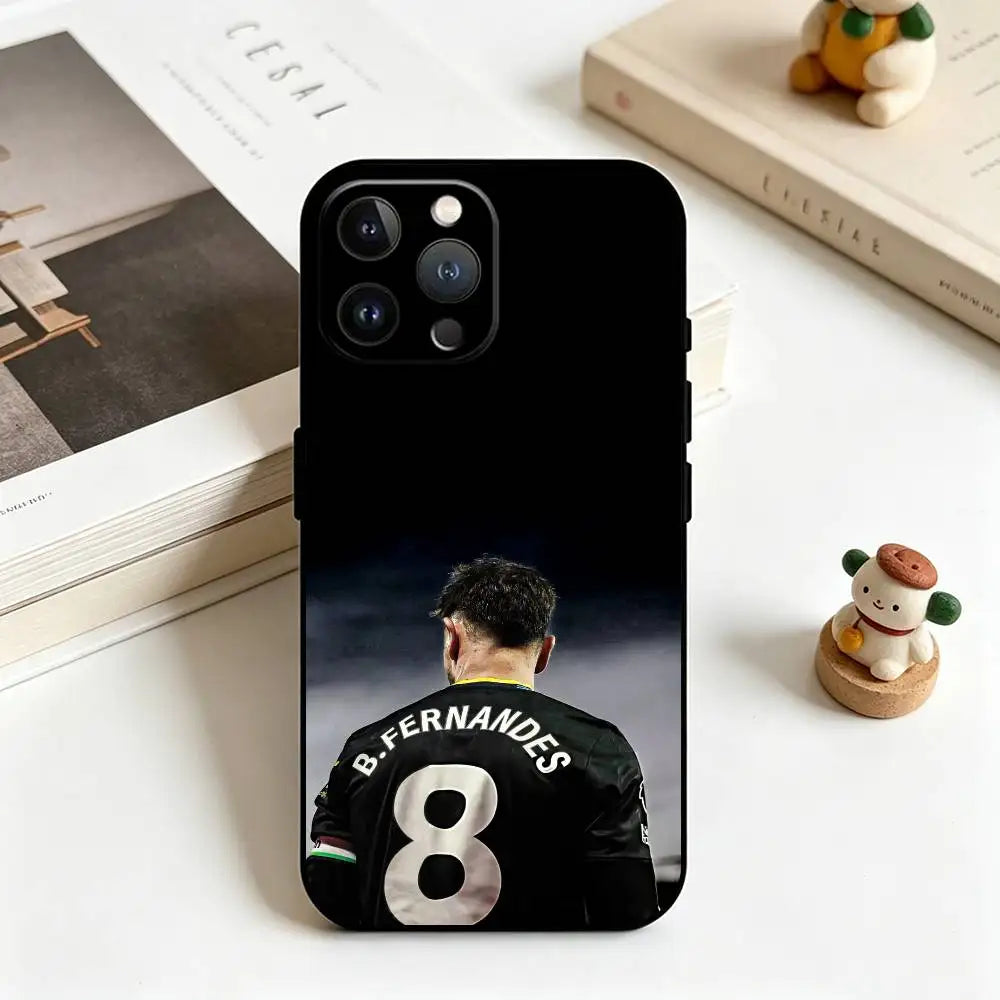 B-Bruno Fernandes Football  Phone Case Silicone Soft For IPhone 17 16 15 14 13 12 11 X XR Plus Pro Max Plus