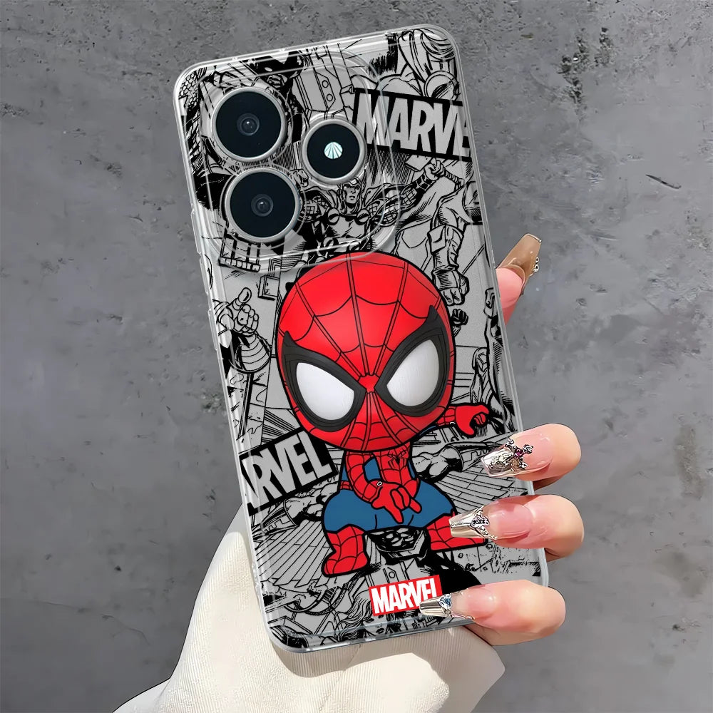 Case for Honor 90 Lite X8 X7b X9b X8b X9a X8a Soft Phone Cover Cartoon Spider Iron Man Groot