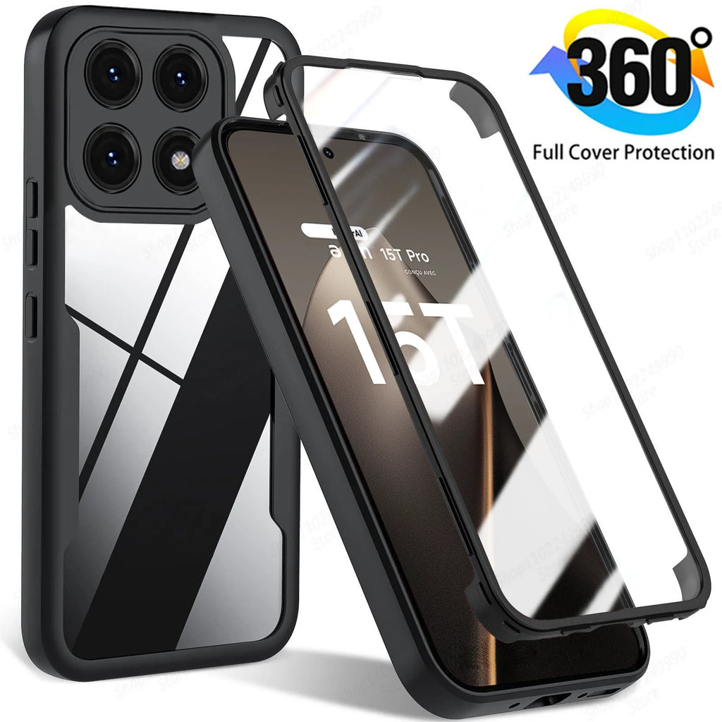 360 Full Cover Phone Case For Xiaomi Mi 15T Pro 13T 12T 11T 10T Funda For Mi 17 Pro Max 14 13 12 11 Lite Screen Protection Cover