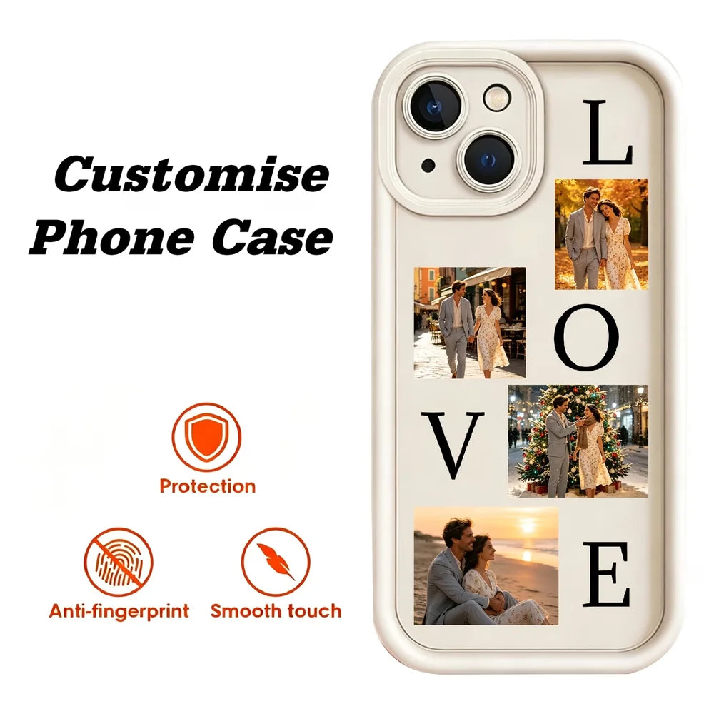 DIY Image Custom Photo Soft Case For iPhone 17 16 15 14 13 12 11 Pro e Air Max Mini SE 2020 2022 XS XR 7 8 6 Plus Silicone cover