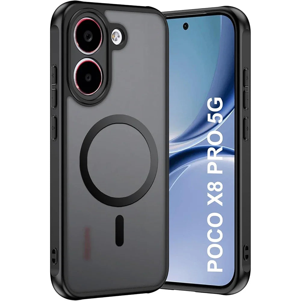 Case For Xiaomi Poco X8 Pro Max M8 Pro Coque Matte Translucent For Magsafe Magnetic Shockproof Cover For Redmi Note15 Pro Plus