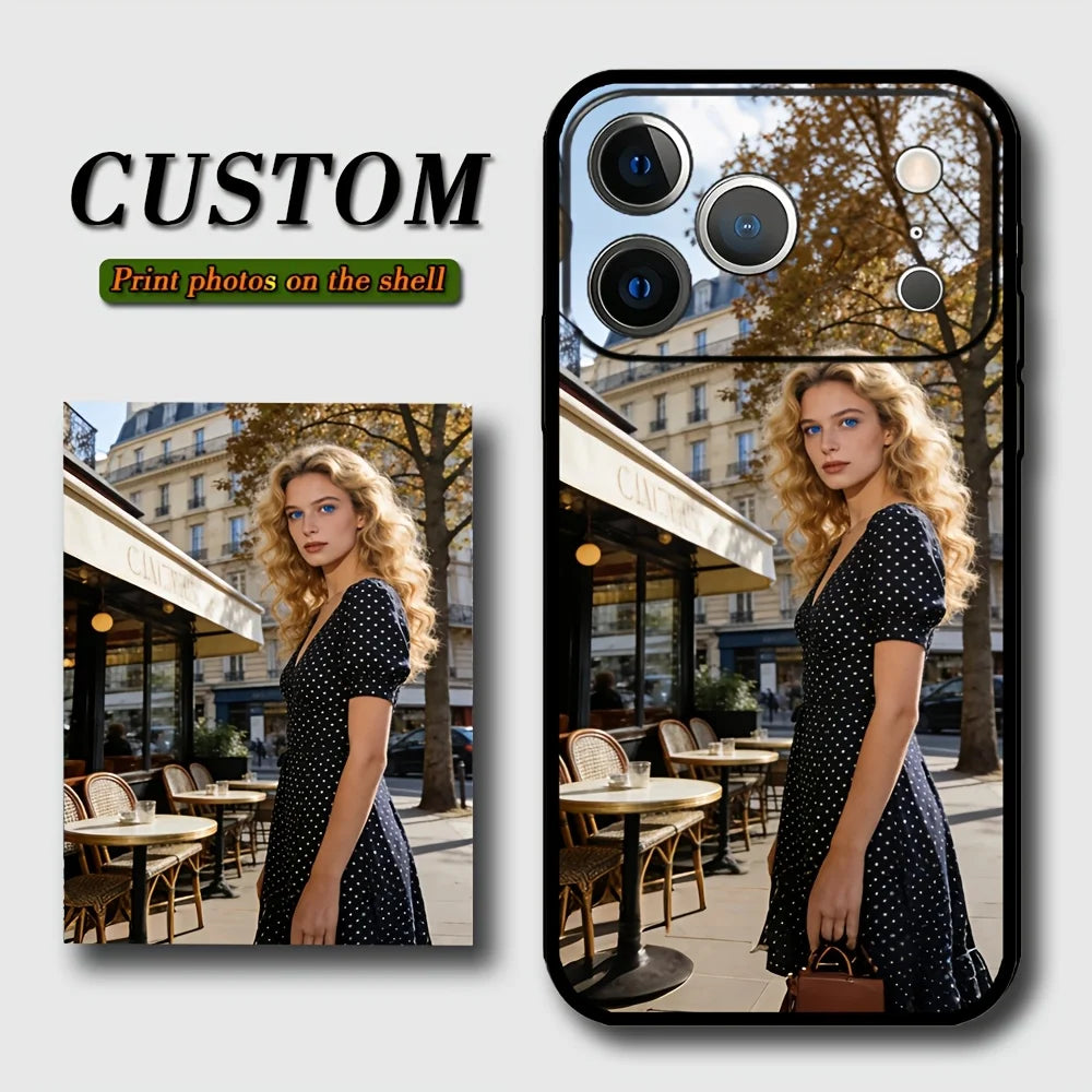 Custom Case for iPhone 17 Pro Max 16 15 14 Plus 12 13 Mini 17Air 16E XR 7 8 SE 2020 2022 X XS Black Soft Case