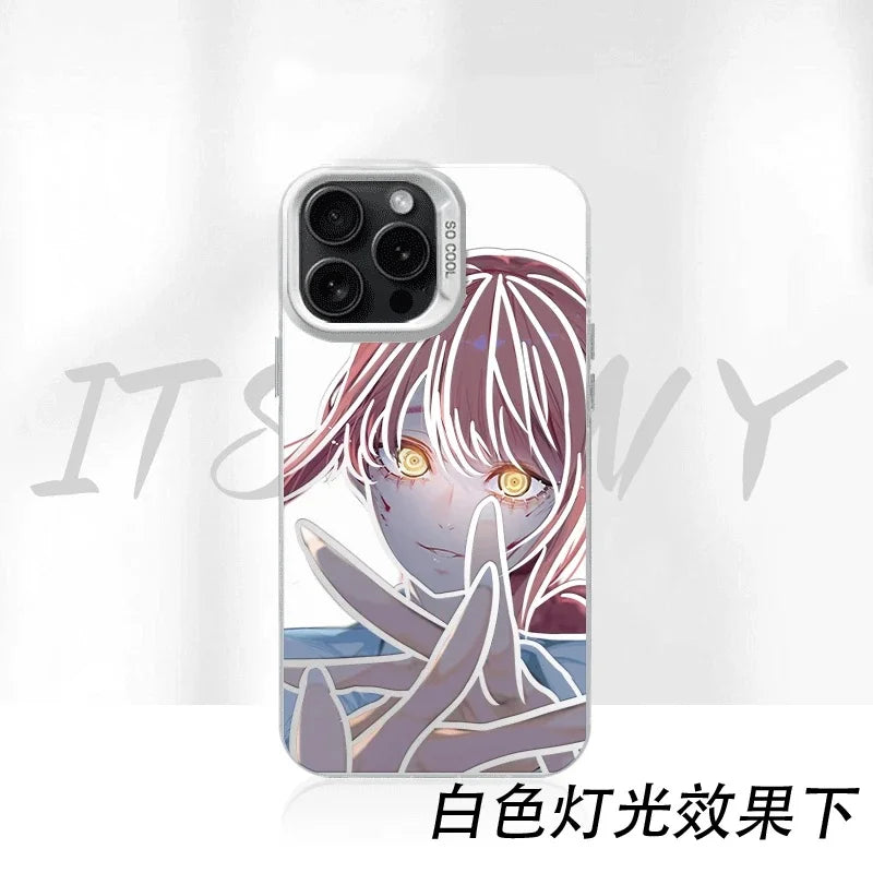 Cute Girl Makima Chainsaw Man Phone Case for iPhone 11 12 13 14 15 16 17 Pro Max Plus mini Air 17promax Cartoon Back Cover