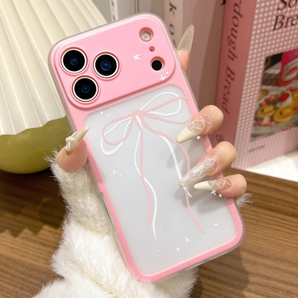2 in 1 Jelly Pink Flower Case For iPhone 17 Pro Max Air 16 15 14 Pro Max 13 Promax Transformed Into 17 Hard Plastic Cover Fundas