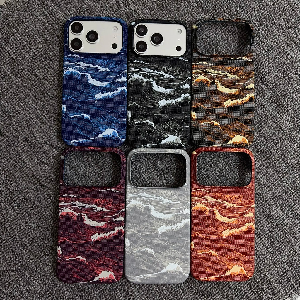 Frameless Ultra Thin Carbon Fiber Magnetic Case For iPhone Air 17 12 13 14 15 16 Pro Max Plus Kevlar Texture Matte PC Hard Cover