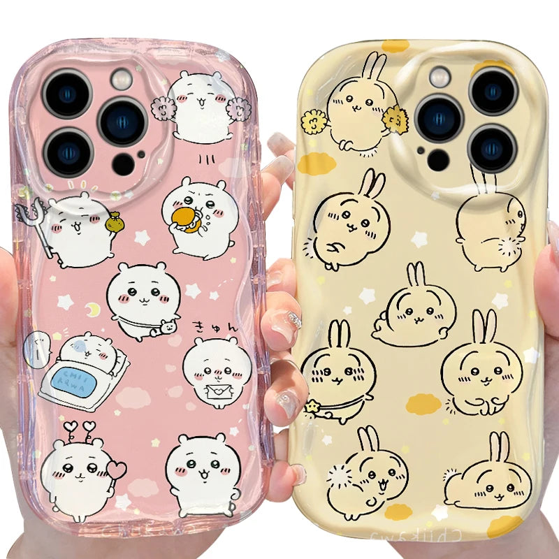 Adorable Plump Rabbit C-Chiikawas Usagi Case for iPhone 17 Air 16 E 15 14 Plus 13 12 Mini 11 Pro Max Shockproof Covers Funda