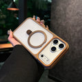 Luxury Matte Defender Metal Magnetic Case For iPhone 17 Air 16 15 14 13 12 11 Pro Max Plus Transparent Shockproof Stand Cover