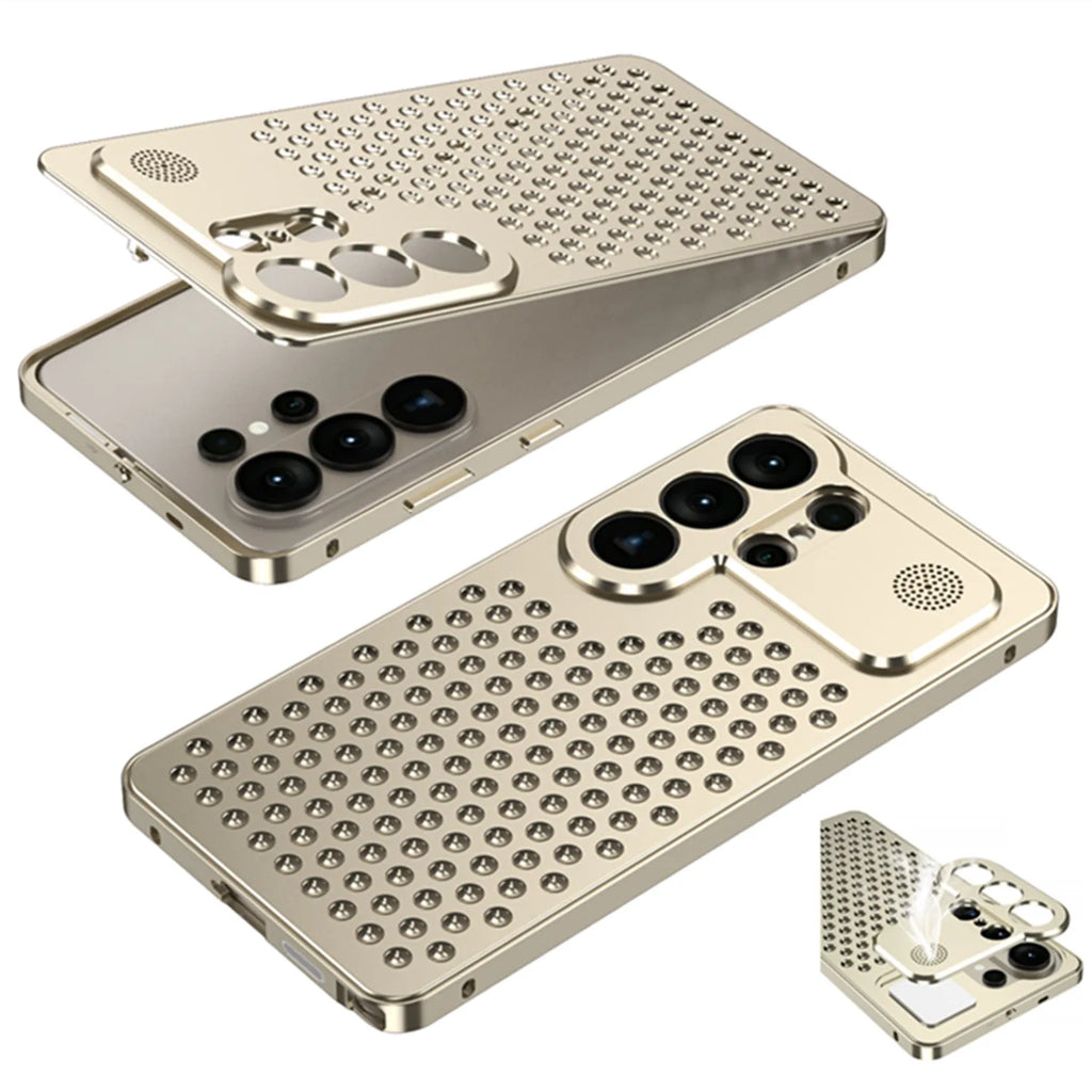 Heat dissipation Aluminum metal Case for Samsung Galaxy S26 ultra S25 ultra S24 ultra Camera protect Anti-fall Shockproof Cover