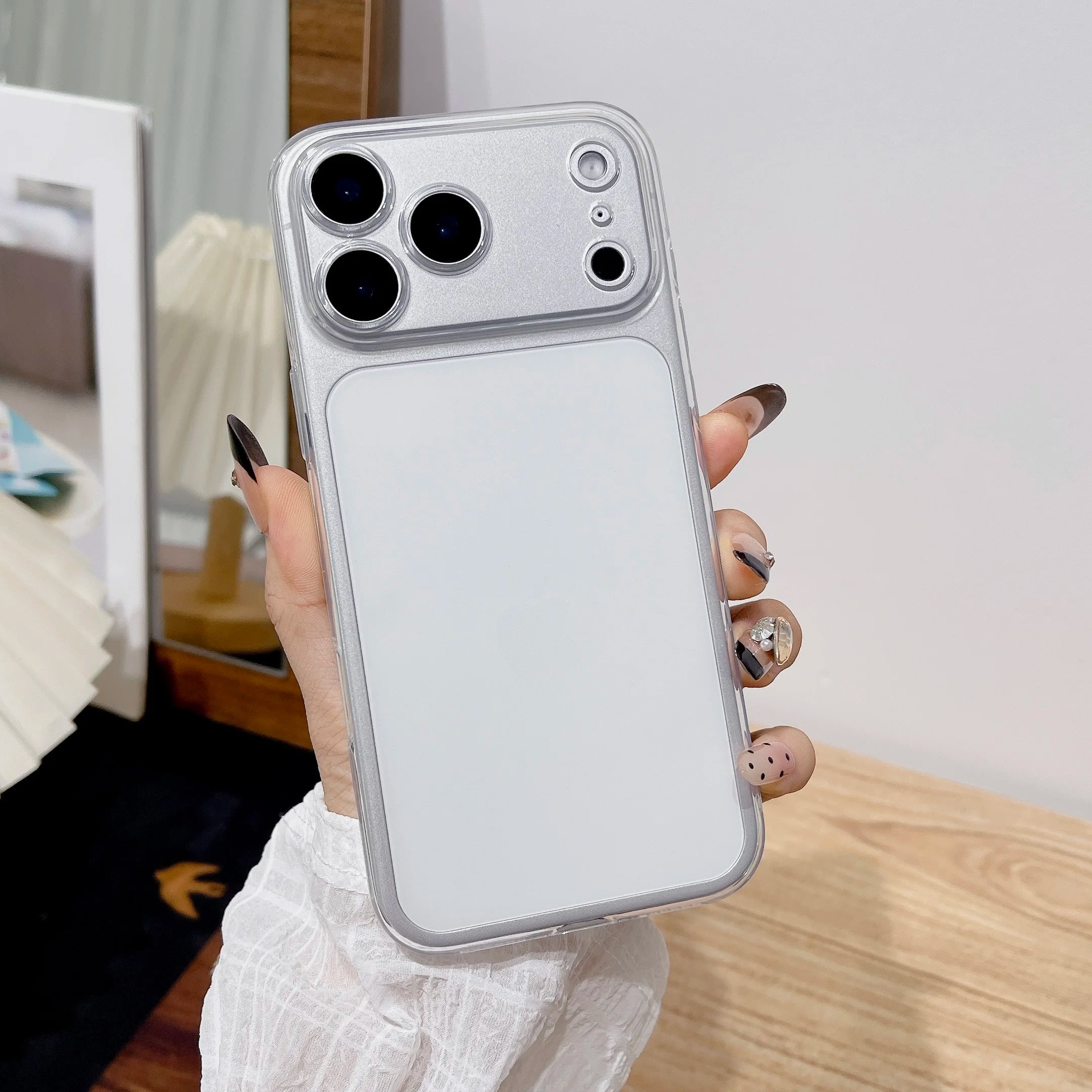 Ultra-thin Clear & Gray Black Soft TPU Case for iPhone 17 16 15 14 13 12 11 Pro Xs Max 16e XR 7 8 Plus SE 2020 2022 Back Cover
