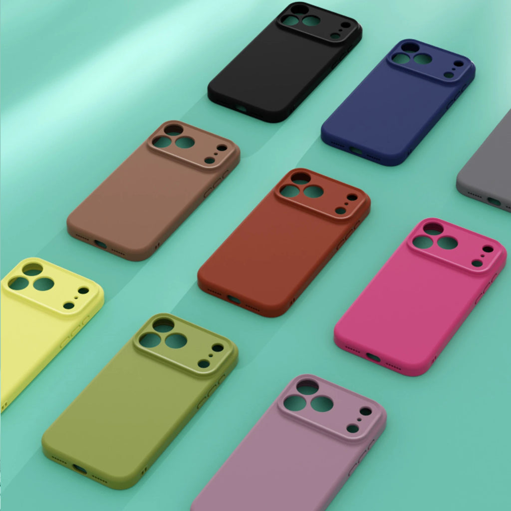 Wireless Charging Magnetic Soft Liquid Silicone Case For iPhone 17 Pro Max 16e 16 15 14 13, Slim Fleece Camera Protection Cover