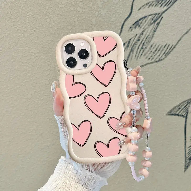 3D Love Heart Chain Case For infinix Note 40 pro 30 SMART 4 5 6 7 8 Plus HD Tecno Spark 20 20C 10C 10 ZERO30 4G cover