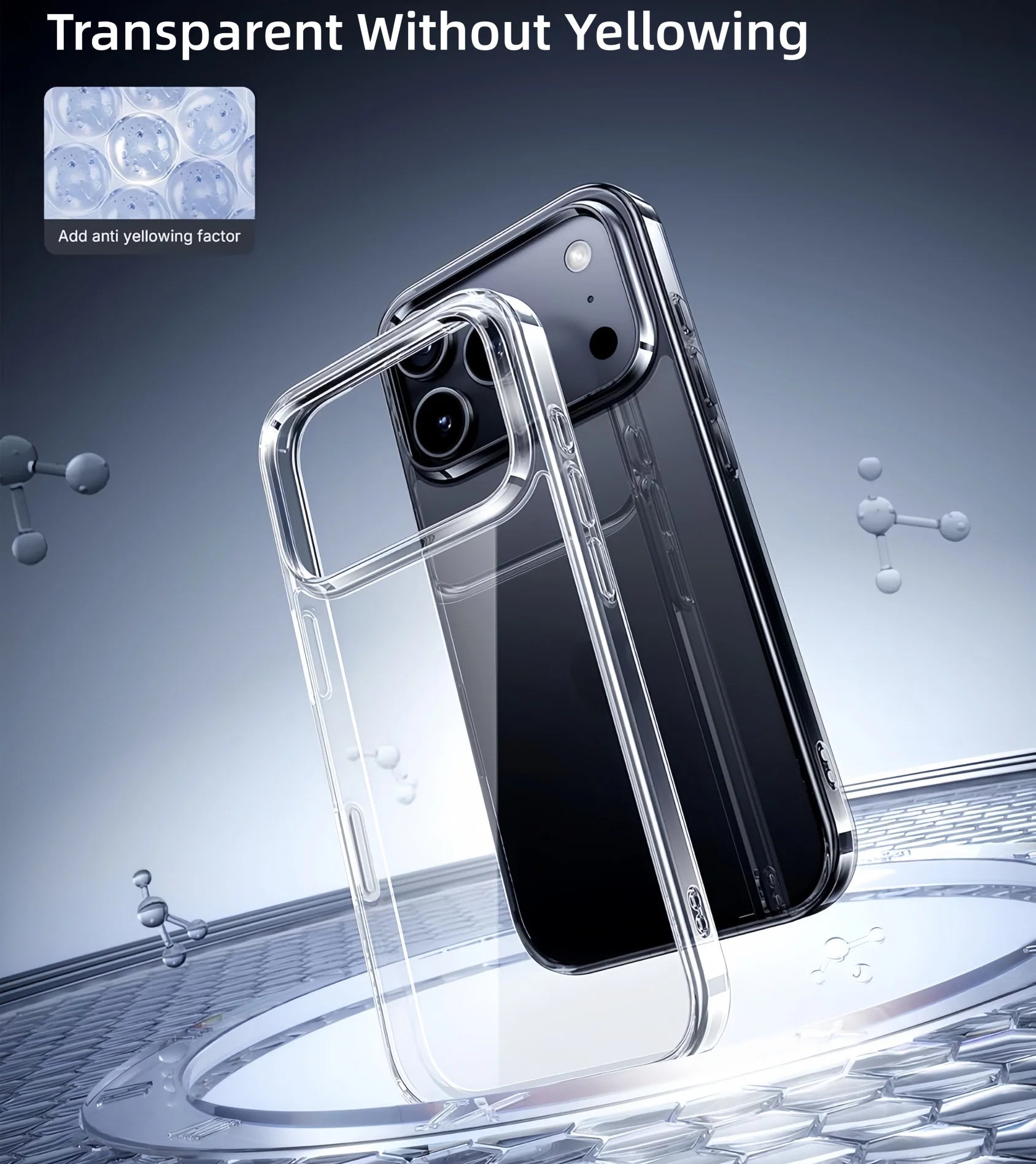 For iPhone 17 Pro Max  /Air/17E Case Clear, Military Grade Shockproof Drop Protection, Non-Yellowing Slim Thin Phone Cover