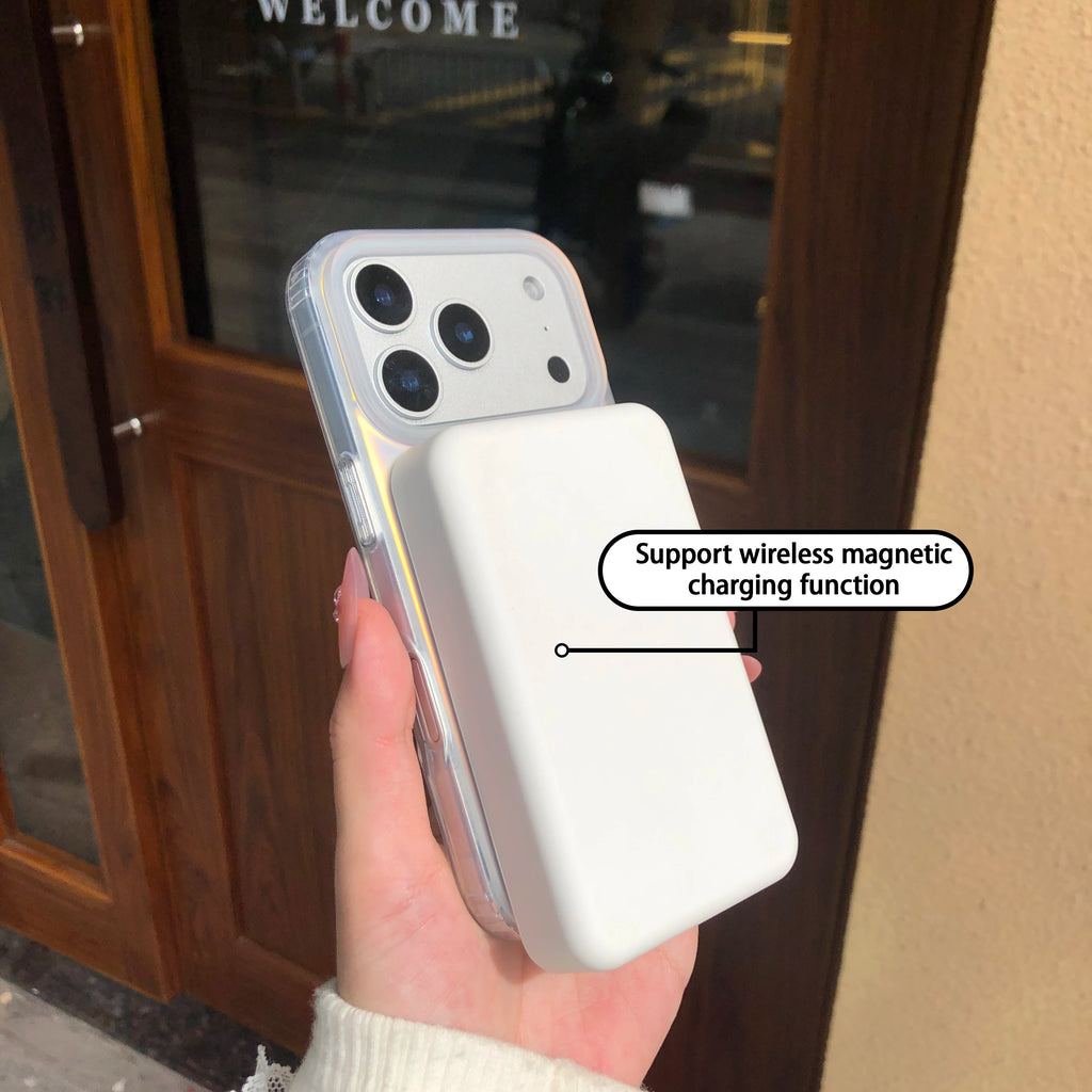 Latest laser color-changing frosted mobile phone case for Iphone 17 ProMax magnetic cover Air gradient  sunshine protective case