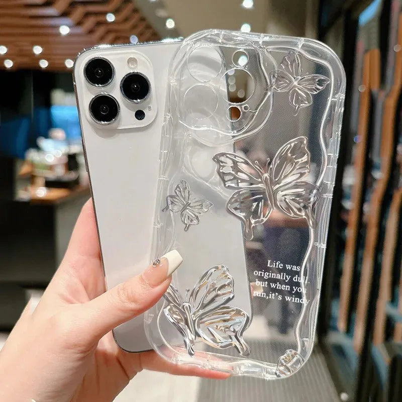 Butterfly Pattern Phone Case For Samsung Galaxy S25 FE S24 S23 S22 S21 Ultra Plus A16 A26 A25 A24 A36 A56 A55 A54 Silicone Cover
