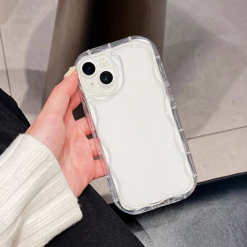 Transparent Wave Case for Xiaomi Redmi K50 Pro 9A 9T 13C 9 9C 10C 12C 10 Mi 13 11 12 Lite 13T 12T Pro 14 TPU Phone Cover Cases