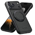 SUTENI Magnet Wireless Charging Mobile Phone Case 360° Rotating Stand Faux Leather Ring Buckle For iPhone 17 Pro Max 16 Plus 15