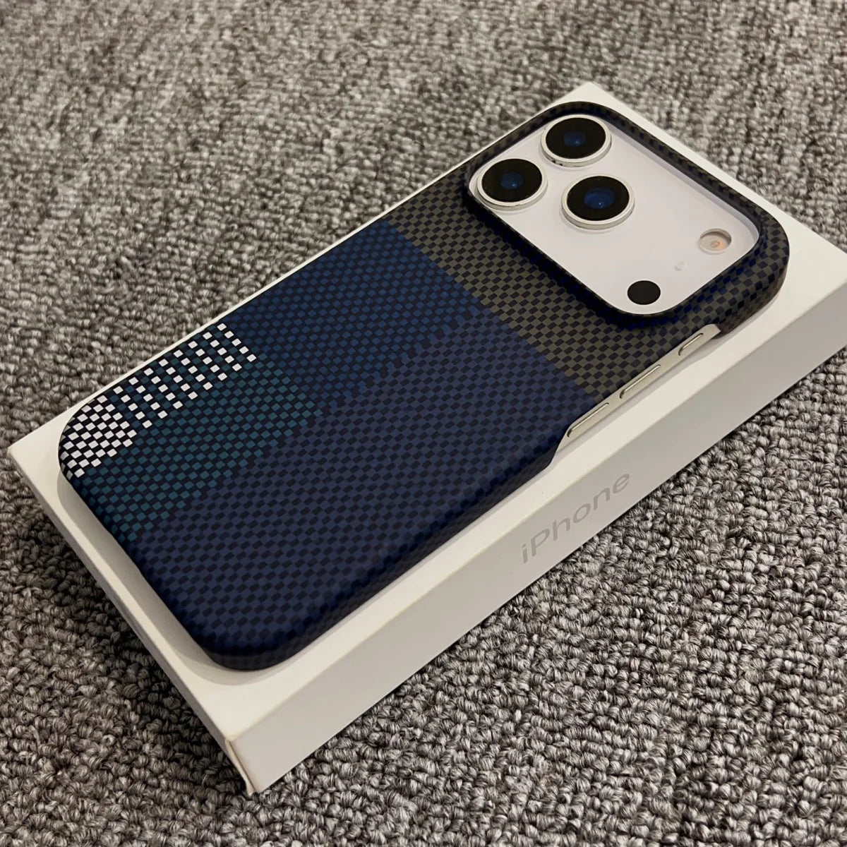Slim Frameless Carbon Fiber Pattern For Magsafe Magnetic Case For iPhone 17 Air 16 15 14 13 12 Pro Max Plus Plastic Bumper Cover