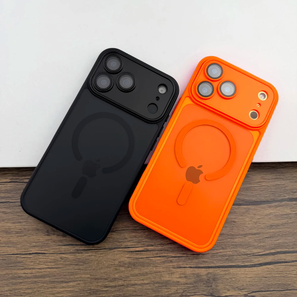 Luxury Matte Case For iPhone 17 16E 16 15 14 13 12 11 Pro Max E 17Pro iPhone17 iPhone16 16Pro Magsafe Charge Translucent Cover