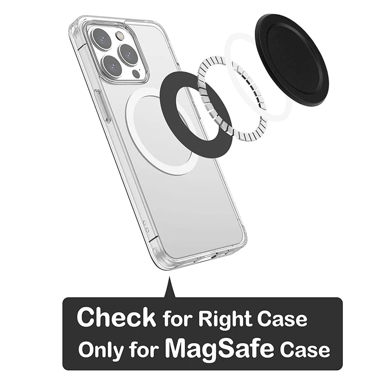 Popped Magnetic Base Plate Compatible with MagSafe Phone Grip Socket Magnetic Expanding Phone Stand Finger Holder For iPhone 15
