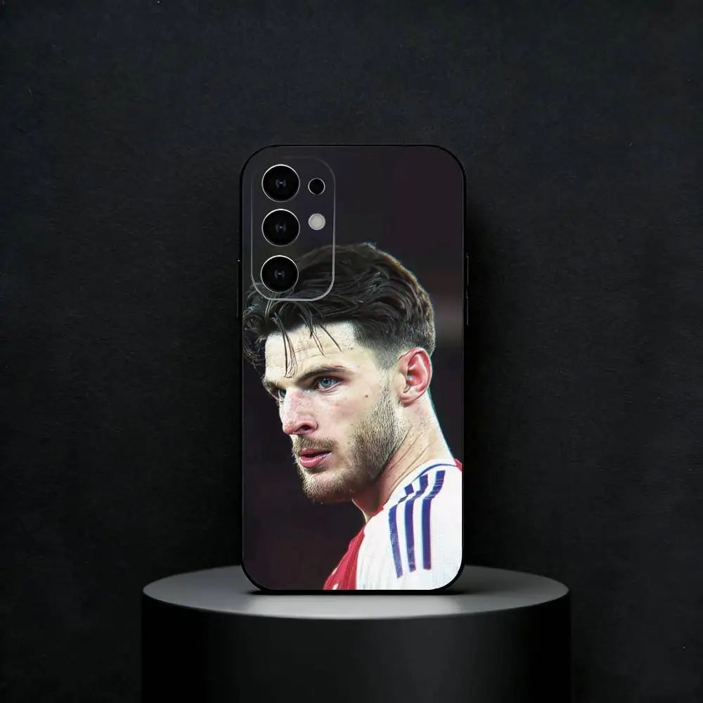 Football Star D-Declan Rice Phone Case For Samsung S25,S24,S23,S22,S21,S20,Plus,Fe,Lite,Others Black Cover