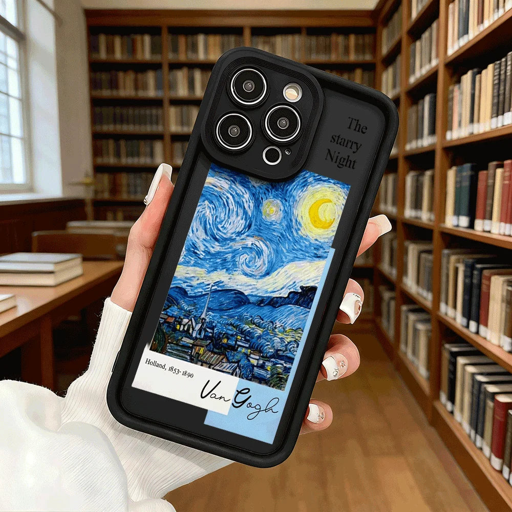 Van Gogh Starry Night Art Soft TPU Shockproof Case For Xiaomi Redmi Note 15 14 13 12 11 Pro Anti-Fall Protective Back Cover