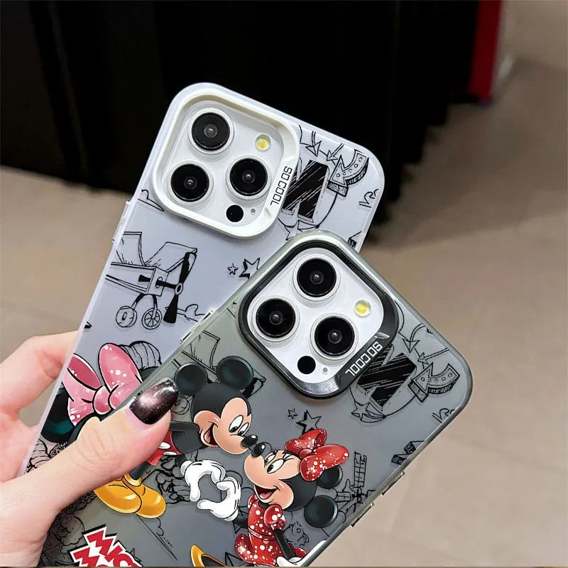Cute Mouse Mickeys Minnies Phone Case For iPhone 17 17e 16e 16 15 14 13 12 11 mini Pro Max XR XSMAX 8 7 Air Plus Anti Fall Matte