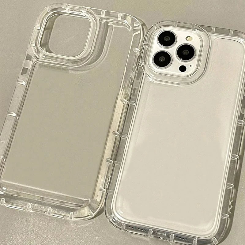 Airbag Shockproof Phone Case For Samsung S25 Ultra S24 Plus S23 FE A56 A55 A36 A35 A15 A14 A73 A04s Clear Soft Silicone Cover