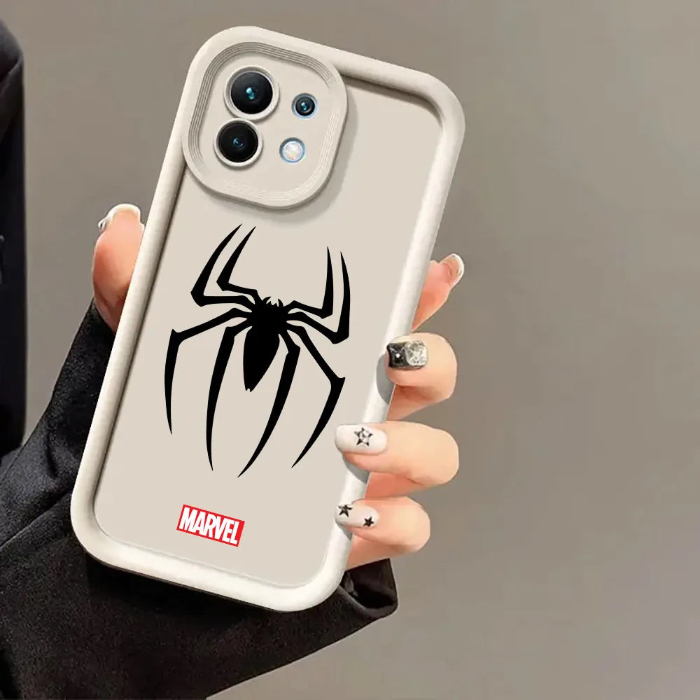 Marvel Line Ironman Spiderman Art Phone Case for Xiaomi Mi13T 14 14T 15 15T Pro 17 Ultra Poco M7 M8 F8 F7 X6 X7 X8 Pro Max Cover
