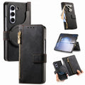 2 in 1 Detachable Zipper Cards Solt Wallet Phone Case for Samsung Galaxy Z Fold 7 6 5 4 3 Fold7 Fold6 Fold5 Fold4 Leather Cover