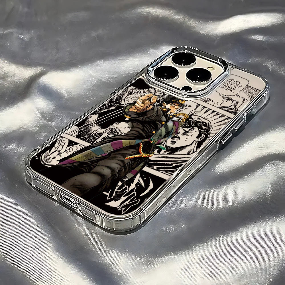 Anime Jojos Bizarres Adventures Phone Case For iPhone 17 16e 16 15 14 13 12 11 Pro Max X XR XSMAX 8 7 Air Plus Clear Soft Cover