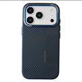 Matte Carbon Fiber Texture Magnetic Case For iPhone 17 16 15 Pro Max Wireless Charging Alloy Lens Shockproof for MagSafe Cover