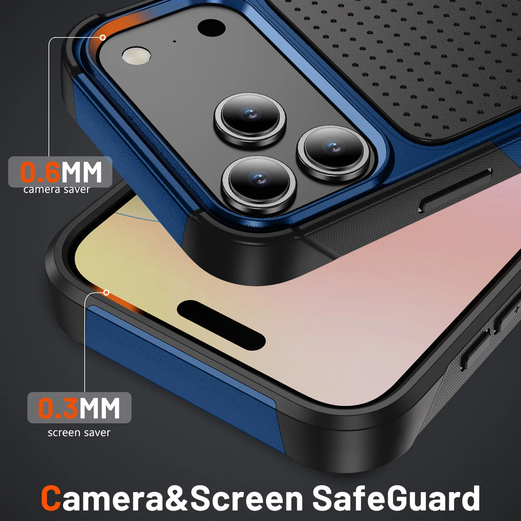 Armor Shockproof Phone Case For iPhone 17 Air 16 15 14 13 12 11 Pro Max Plus Luxury Military Grade Matte Rugged Protective Cover