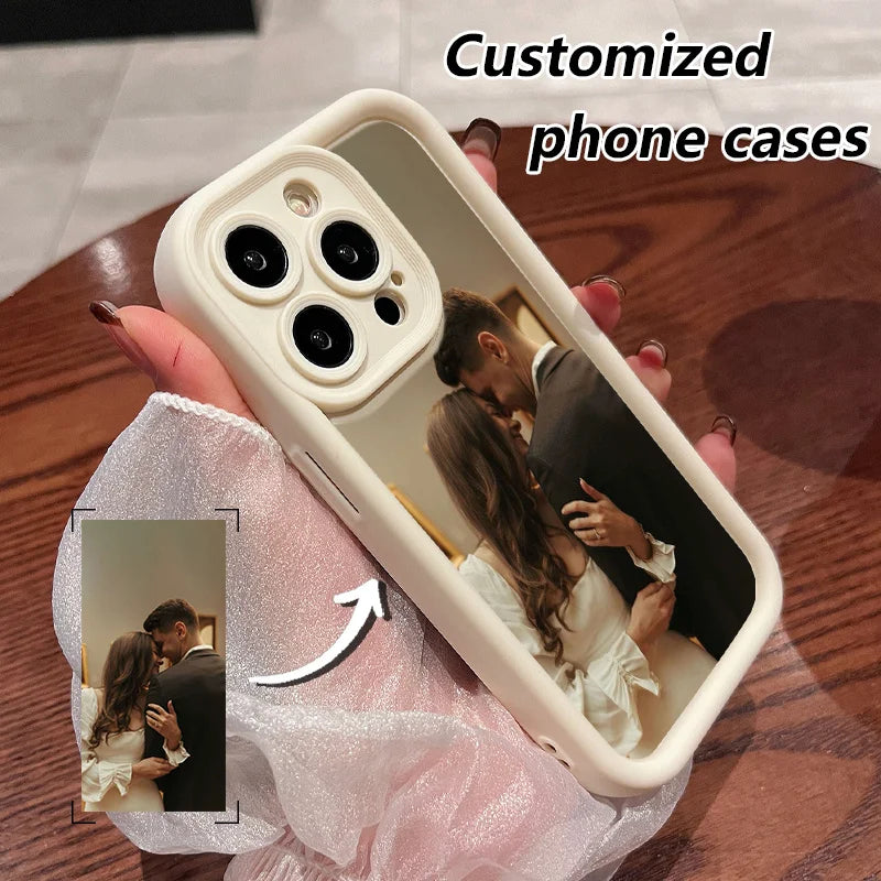 DIY Customised Couple Photo Soft Case For iPhone 17 16 16E 15 14 13 12 11 Pro Max Mini SE 2020 2022 XS XR 6 7 8 Plus AIR Cover