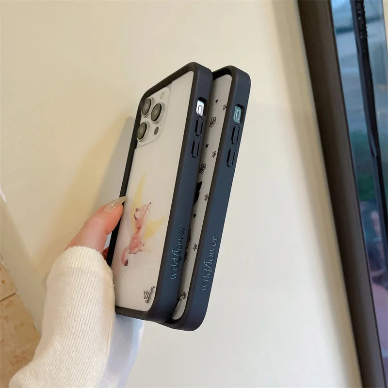 Wildflower 3D Kittens Camo Fox Phone Case for iPhone 16 15 14 13 12 17 Pro Max Plus Air Little Stinker WF Meow Cute Cover